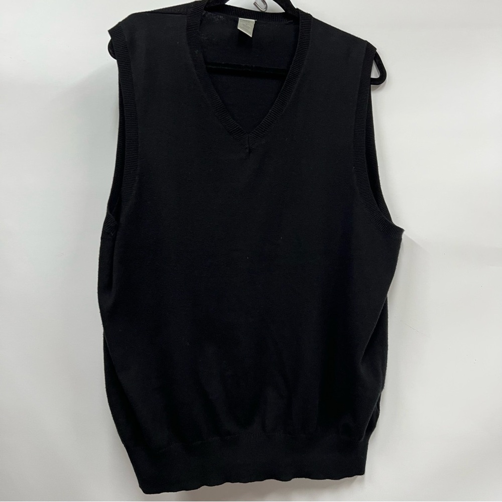 Men's Black Gap Sweater Vest sz m silk blend